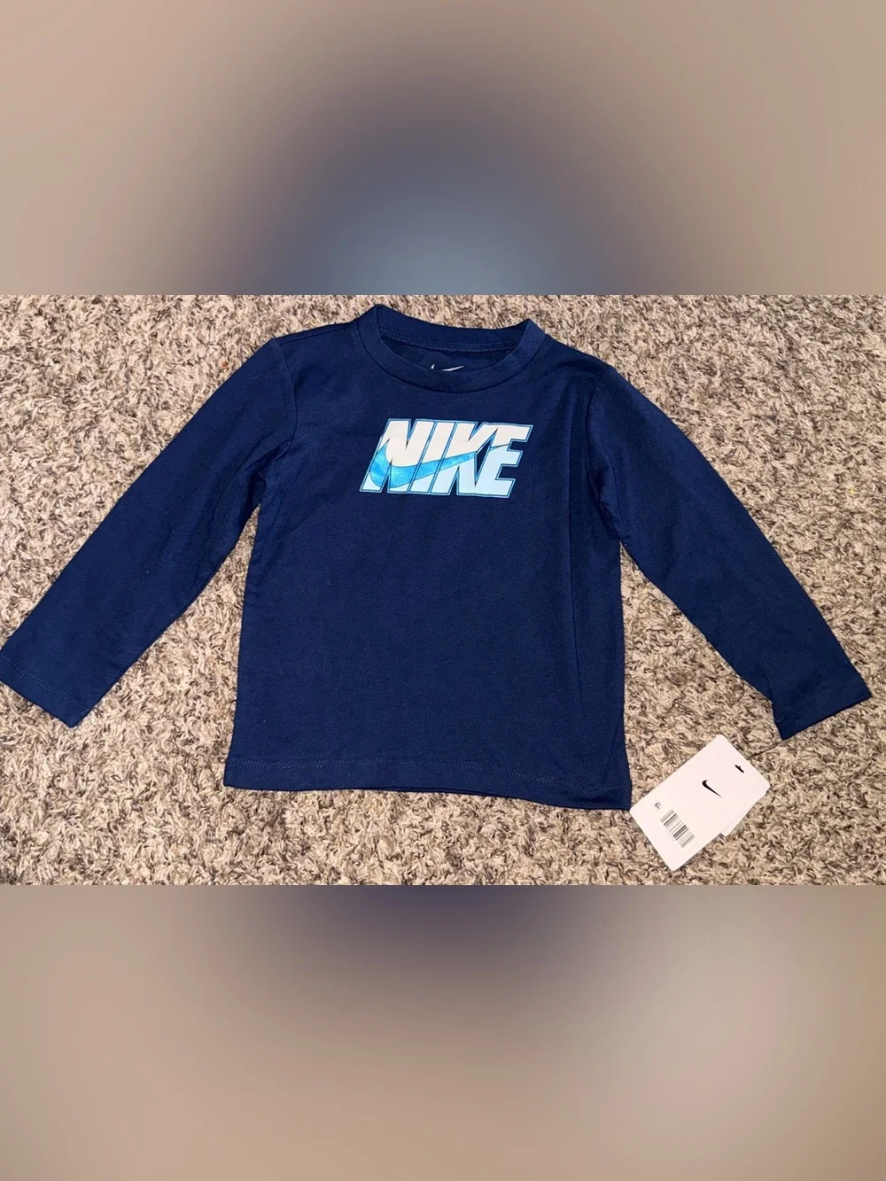 Nike Boys Long-Sleeve Navy Top with Bright Blue Jogger Pants